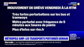 Marseille: des perturbations à prévoir sur le métro, le bus et le tramway ce vendredi