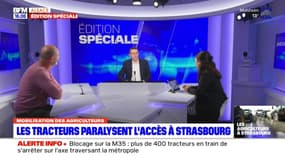 Colère des agriculteurs: des déviations obligatoires sur la M35 à Strasbourg