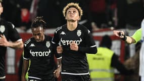 Eliesse Ben Seghir avec l'AS Monaco, à Auxerre le 28 décembre 2022