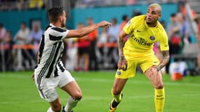 Mattia De Sciglio et Layvin Kurzawa lors d'un match PSG-Juventus, le 26 juillet 2017 