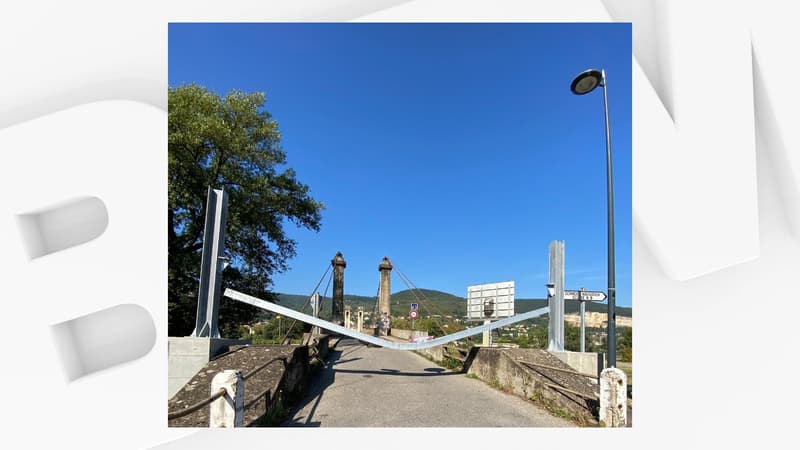 Rhône: un camion force le portique du pont de Couzon, l'édifice à nouveau fermé à la circulation