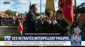 Des retraités interpellent le Premier ministre lors de son déplacement en Lozère