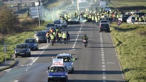 Des gilets jaunes à Valenciennes, le 17 novembre 2018