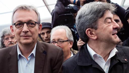 Pierre Laurent et Jean-Luc Mélenchon en septebre 2013, lors de la fête de l'Humanité.