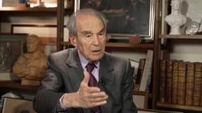 L'ancien ministre de la Justice Robert Badinter, le 28 avril 2023 sur BFMTV.