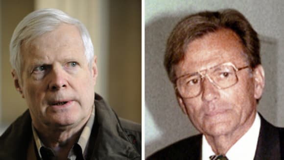 André Bamberski, à gauche, et Dieter Krombach.