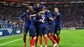 Les Bleus lors de la victoire contre la Finlande.