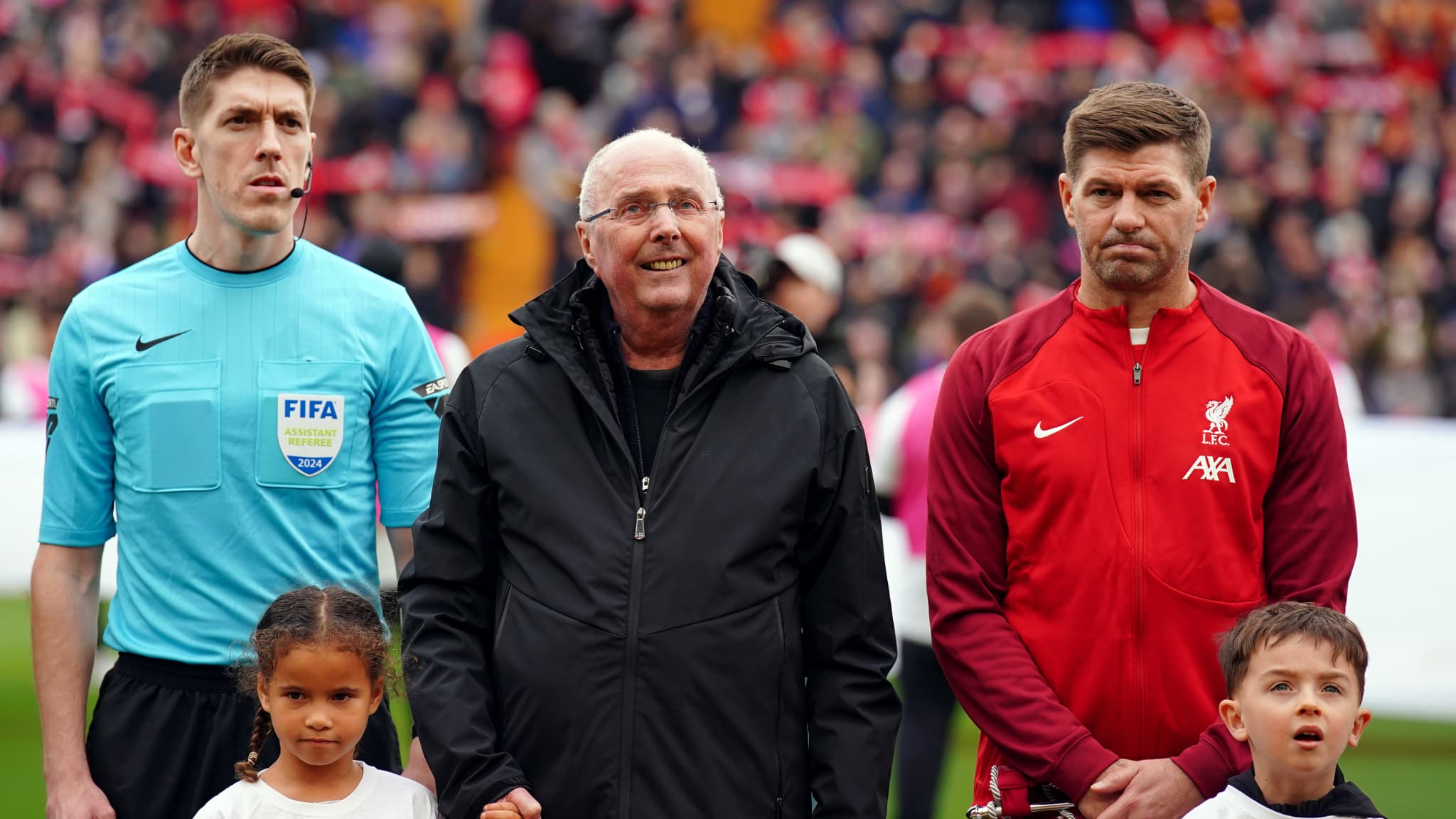 Sven-Goran Eriksson lors d'un match des légendes à Liverpool le 23 mars 2024