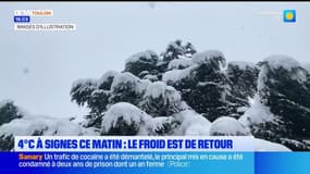 -4°C à Ginasservis, 4°C à Signes ce matin : le froid est de retour dans le Var