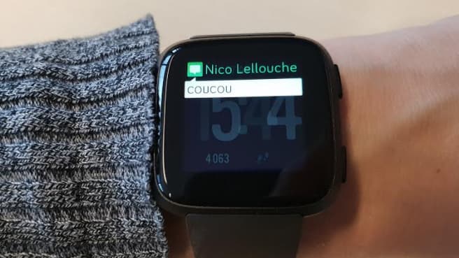 La Fitbit permet d'afficher les notifications.