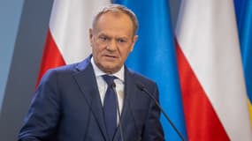 Donald Tusk à Varsovie, en Pologne, le 28 mars 2024