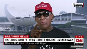 L'ancien basketteur Dennis Rodman, interviewé sur CNN le 12 juin 2018. 