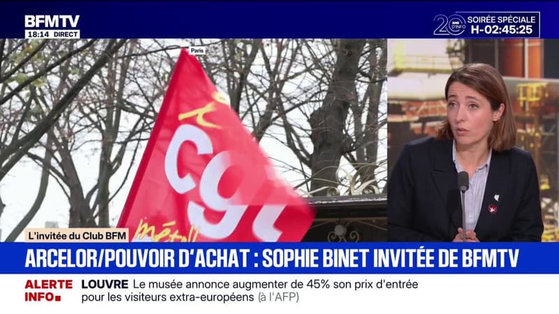 Budget: "Le ras-le-bol fiscal vient de l'injustice fiscale", explique Sophie Binet, secrétaire générale de la CGT