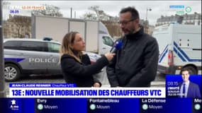 Paris: nouvelle mobilisation des chauffeurs VTC place d'Italie