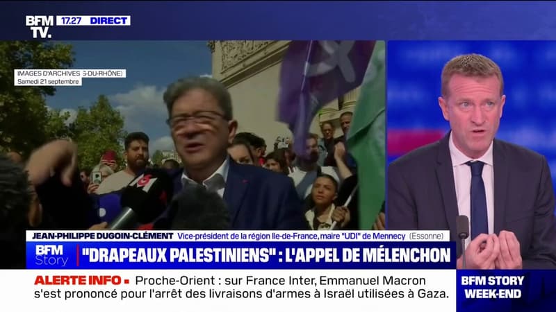 Drapeaux palestiniens et libanais: Jean-Philippe Dugoin-Clément (UDI) accuse Jean-Luc Mélenchon 