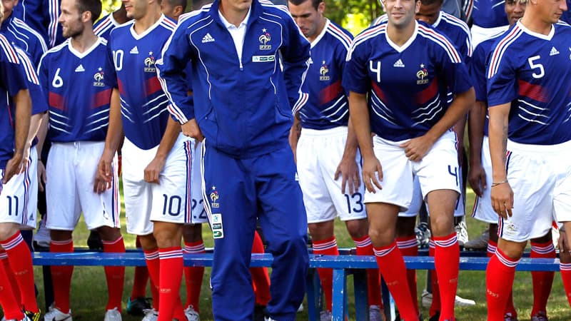 Laurent Blanc devant l'équipe de France