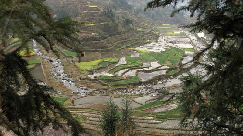 Un village dans la province de Guizhou, une des provinces les plus pauvres de la Chine.