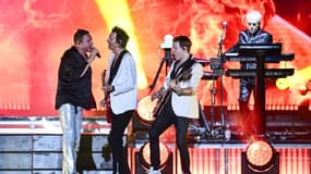 Le groupe Duran Duran au Circus Maximus de Rome en Italie le 16 juin 2025, à l'occasion de leur tournée européenne.