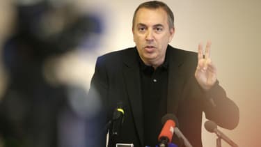 Jean-Marc Morandini lors d'une conférence de presse à Paris en juillet 2016
