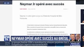 Neymar opéré avec succès au Brésil