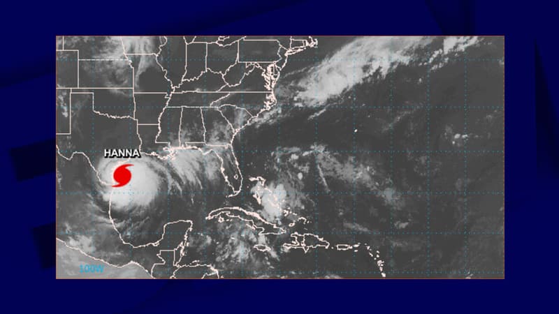 L'ouragan Hanna à proximité du Texas