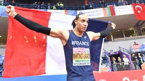 Pascal Martinot-Lagarde, après sa médaille d'argent à Belgrade sur le 60m haies des Championnats d'Europe en salle.