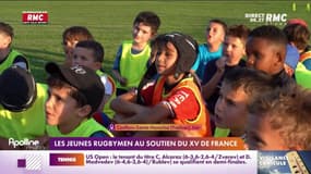 Les jeunes rugbymen au soutien du XV de France 