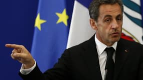 Nicoals Sarkozy, ici à Nice le 10 mars, est sorti de sa réserve.