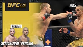 UFC 276 : Expéditif, Pereira met KO Strickland au 1er round