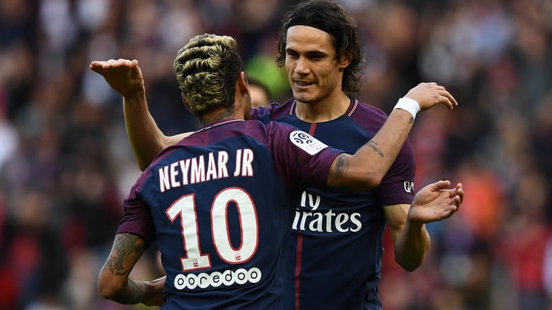 Neymar et Edinson Cavani (PSG)