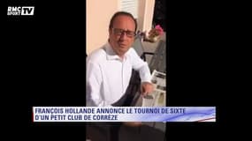 François Hollande annonce le tournoi de sixte d’un petit club de Corrèze