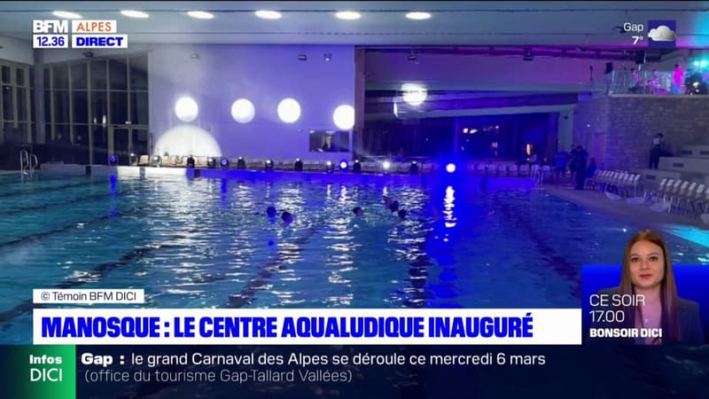 Manosque: le centre aqualudique inauguré, ouverture prévue en avril