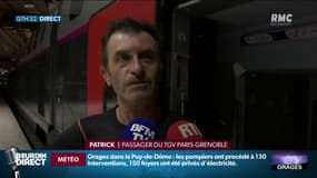 Violents orages en Rhône-Alpes: "Dur de voir ça en 2019", Patrick a passé la nuit dans le TGV Paris-Grenoble 