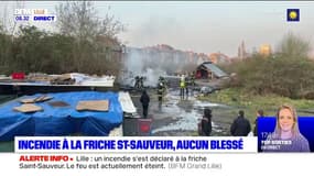 Lille: incendie à la friche Saint-Sauveur, aucun blessé