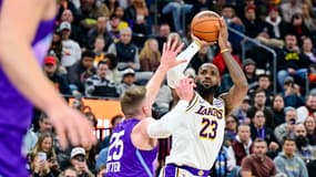 LeBron James lors du match Utah-LA Lakers (104-105, NBA), le 1er décembre 2024