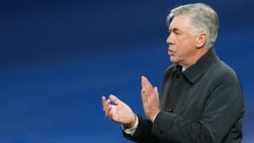 Carlo Ancelotti lors de la rencontre de Ligue des champions entre le Real Madrid et l'Inter Milan, le 7 décembre