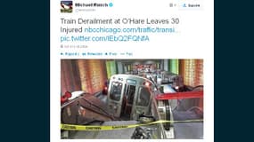 A Chicago, un métro a déraillé, heurté le quai de la station avant de finir sa course dans un escalator