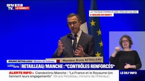 Crise migratoire dans la Manche: "30% de l'immigration illégale de toute l'Europe se retrouve sur la côte du Nord de la France", indique Bruno Retailleau