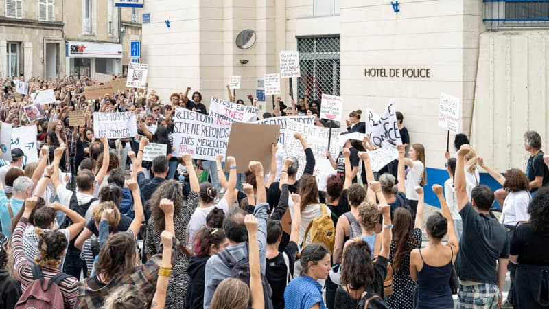 Au moins 1 200 personnes ont participé à une marche silencieuse en mémoire d'Inès Mecellem, 25 ans, à Poitiers, le 20 septembre 2025.