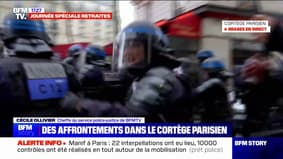 Les images d'une tentative de charge des policiers lors de la manifestation contre la réforme des retraites à Paris
