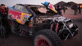 La Ford Raptor de Carlos Sainz sur le Dakar, le 5 janvier 2025