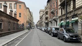Rue déserte de Milan, en Italie, le 10 mars 2020.