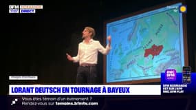 Calvados: Laurent Deutsch en tournage à la Tapisserie de Bayeux