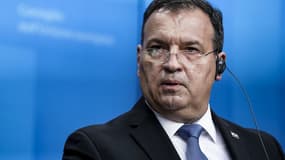 Le ministre croate de la Santé, Vili Beros, au siège de l'Union Européenne à Bruxelles, le 6 mars 2020.
