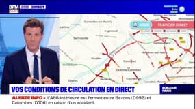 A86-Intérieure: un accident impliquant plusieurs véhicules, l'axe entre Bezons et Colombes fermé