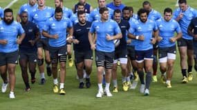 Le XV de France à l'entraînement 