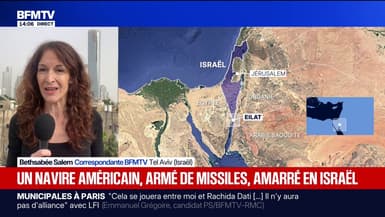 Un destroyer américain, armé de missiles, accoste dans le port israélien d'Eilat