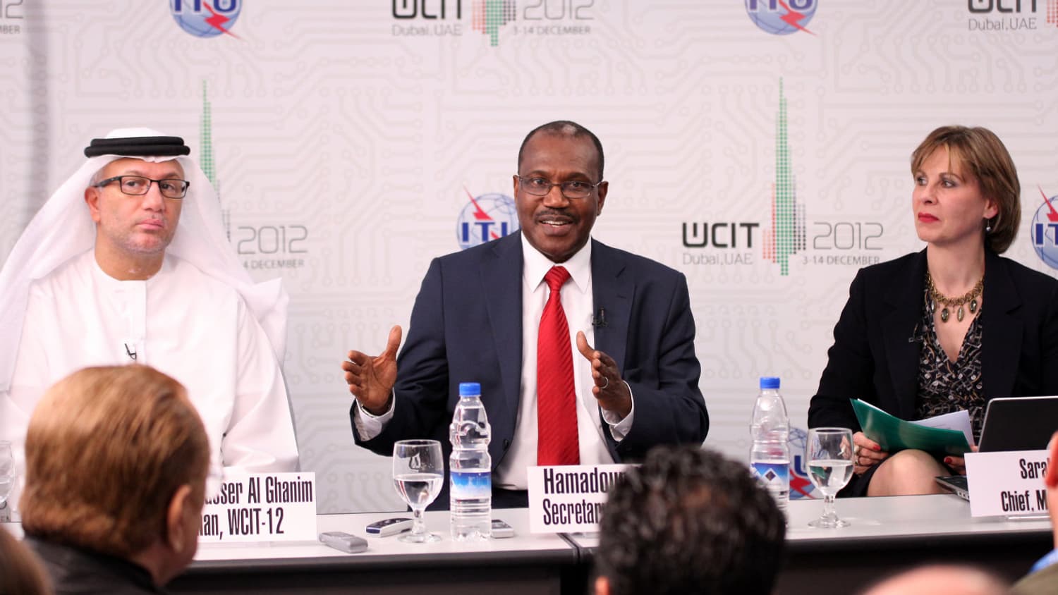 Mohamed Al Ghanim, président de la WCIT et Hamadoun Touré, secrétaire général de l'IUT.