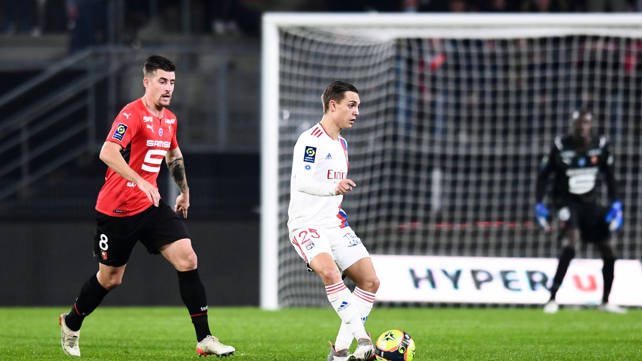 Maxence Caqueret contre Rennes