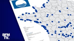 La carte des 525 plages et ports labellisés Pavillon Bleu en 2021.